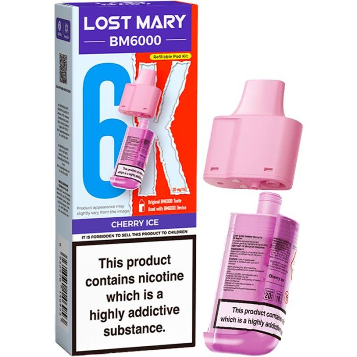 Cherry ice Lost Mary BM6k Refill Pods