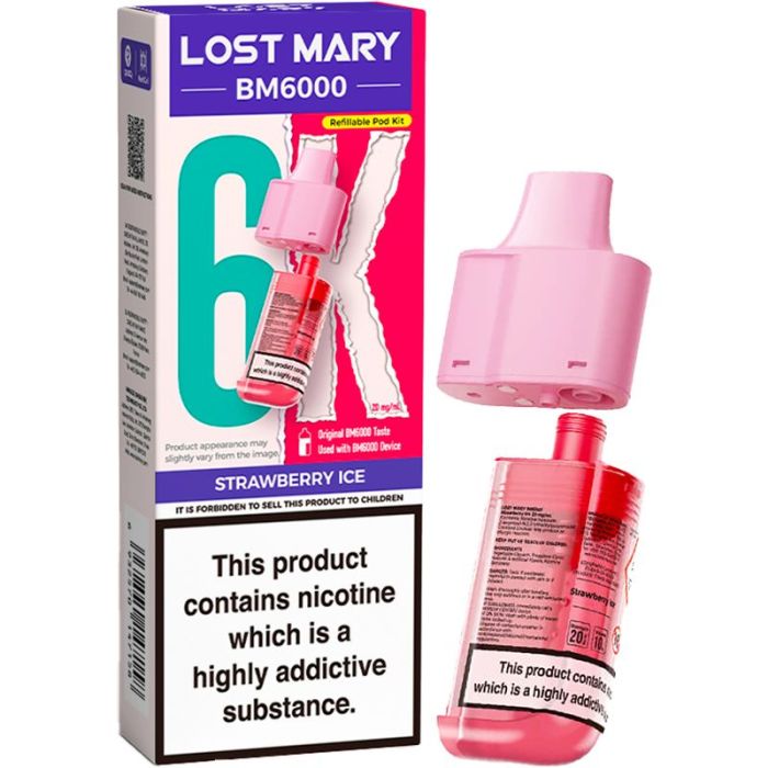 Strawberry Ice Lost Mary BM6k Refill Pods