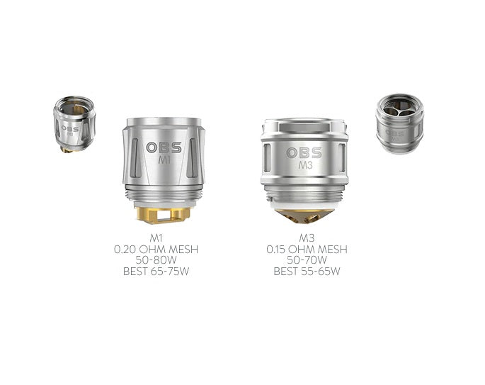 OBS M1/M3 Replacement Coils 0.2/0.15 OHM (pack of 5)
