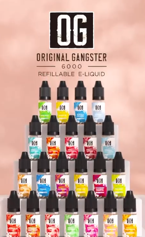 OG Original Gangster 6000 Nic Salt 10x10ml E Liquid Vape Juice 10mg 20mg 50/50