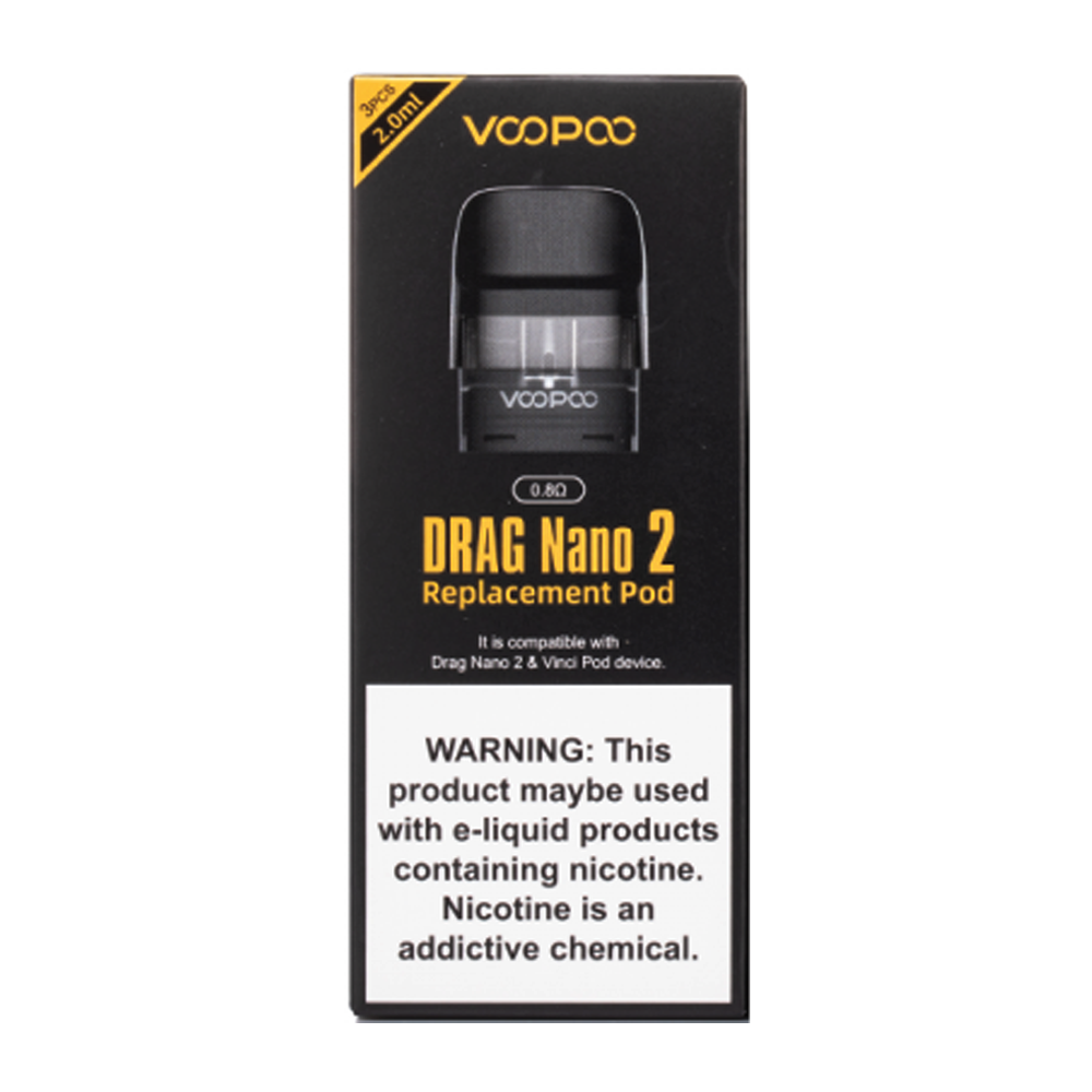 VooPoo Drag Nano 2 Replacement Pods 2ml (3PC) Smoke Shop VooPoo Drag Nano 2 Replacement Pods 2ml (3PC) Smoke Shop