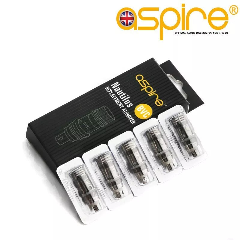 Aspire Nautilus 0.7ohm 1.6ohm 1.8ohm BVC Replacement Coils Pack of 5