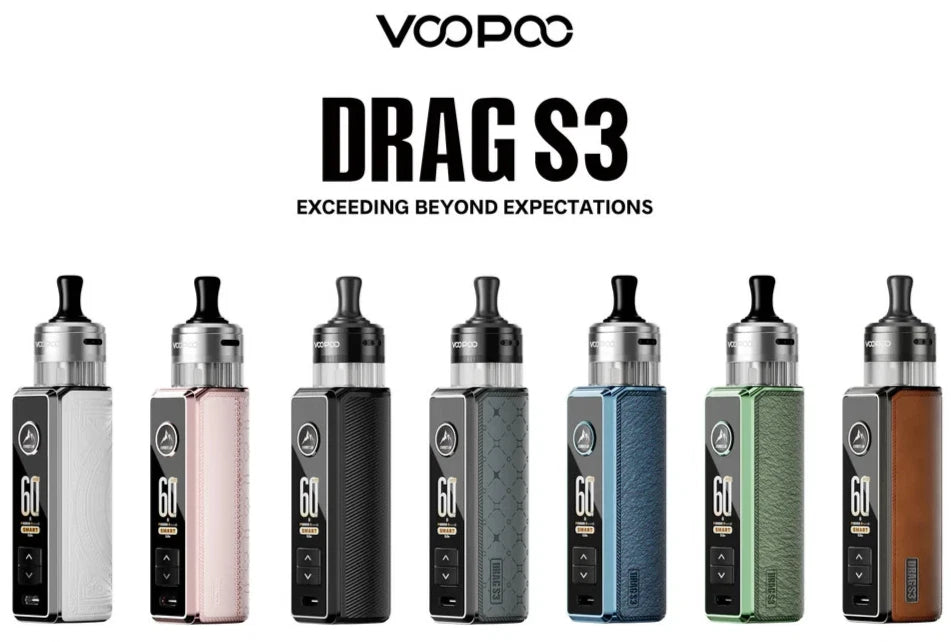 Voopoo Drag S3 Pod Kit 60W 2600mAh Vape Kit Pods PnP X Coils Fast Dispatch