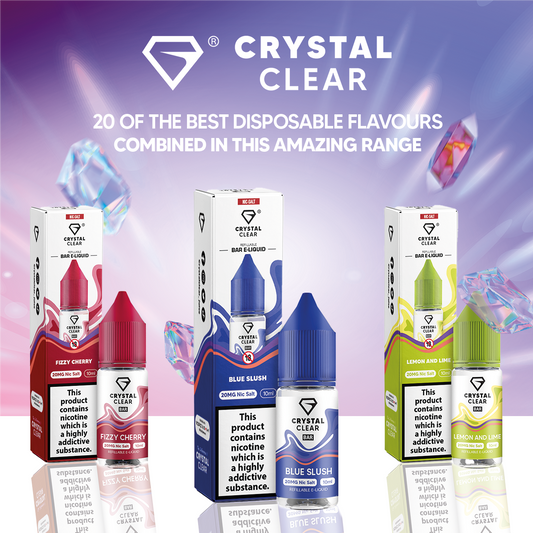 Crystal Clear Bar Nic Salt E-Liquid 10 x 10ml (Full Box)