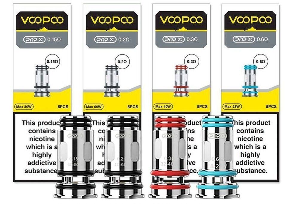 Voopoo PnP X Replacement Coils 0.15,0.2,0.3,0.6&0.8 Ohm (5 Coils)