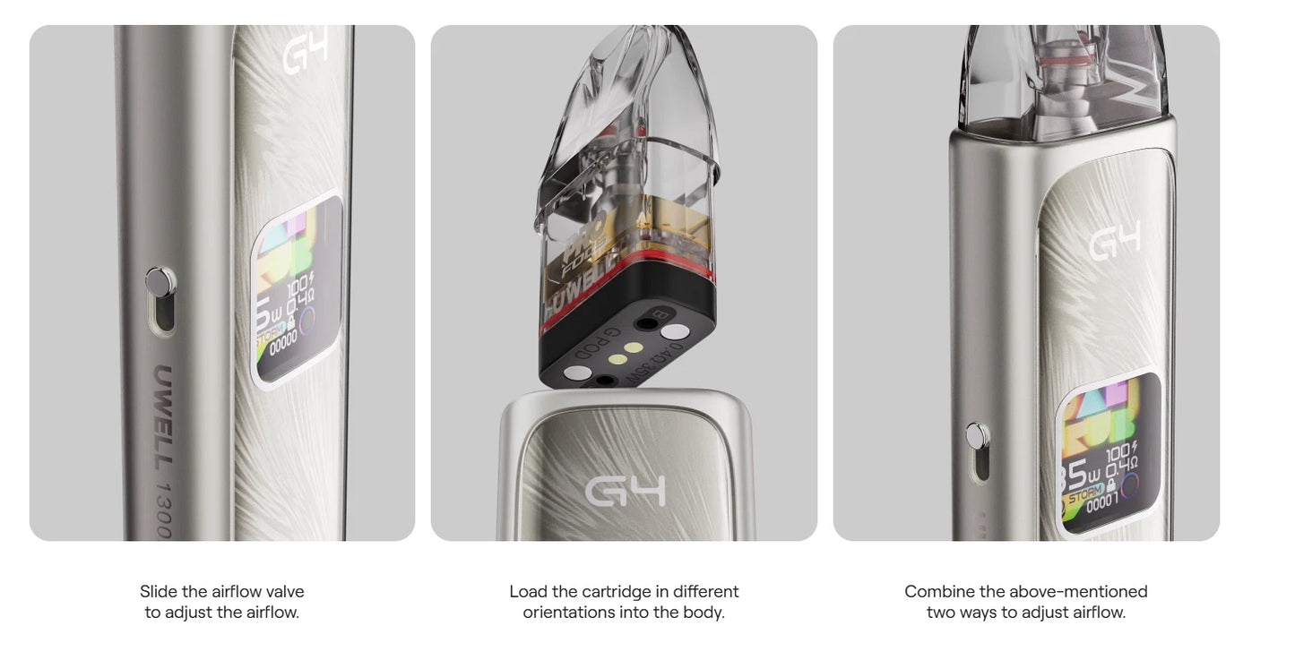 UWELL | Caliburn G4 Pod Kit | 35W | 1300mAh | G3 / GPP Pod Compatible