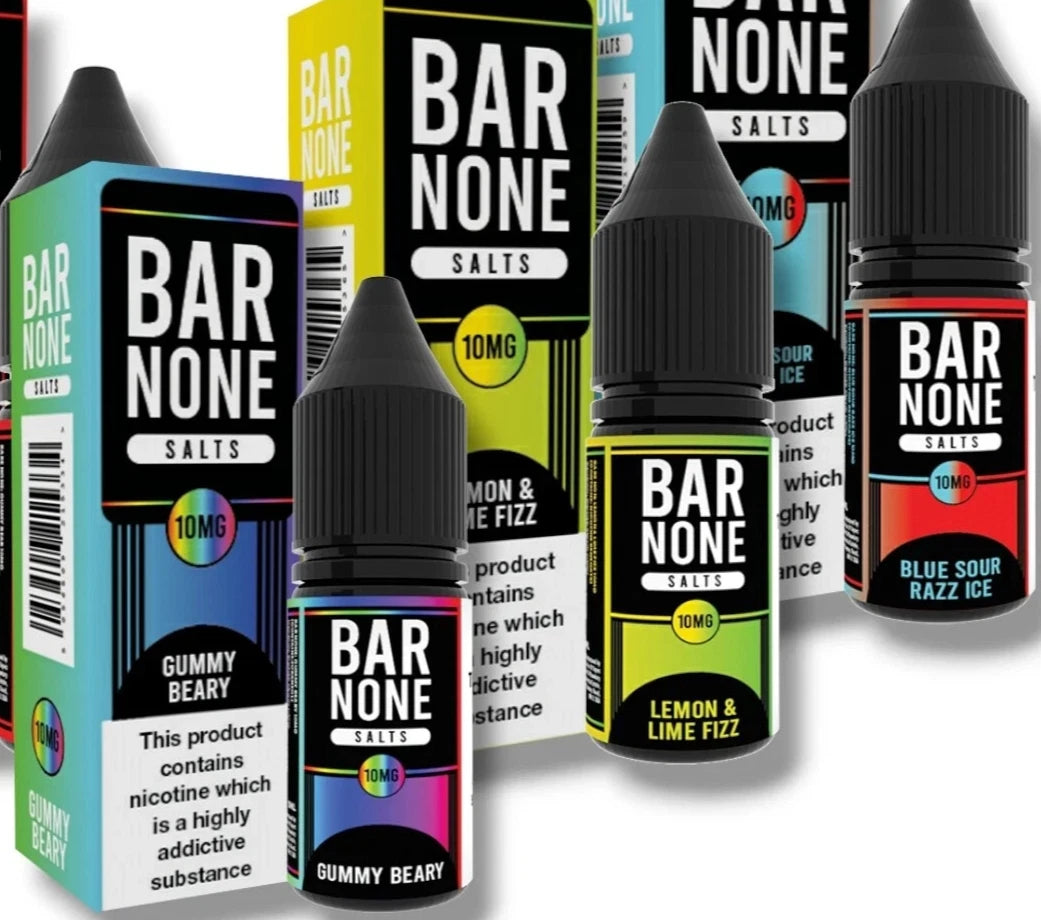 Bar None Nic Salt E-Liquid 10ml–50/50–10mg/20mg –|PACK OF 10| All Flavours UK