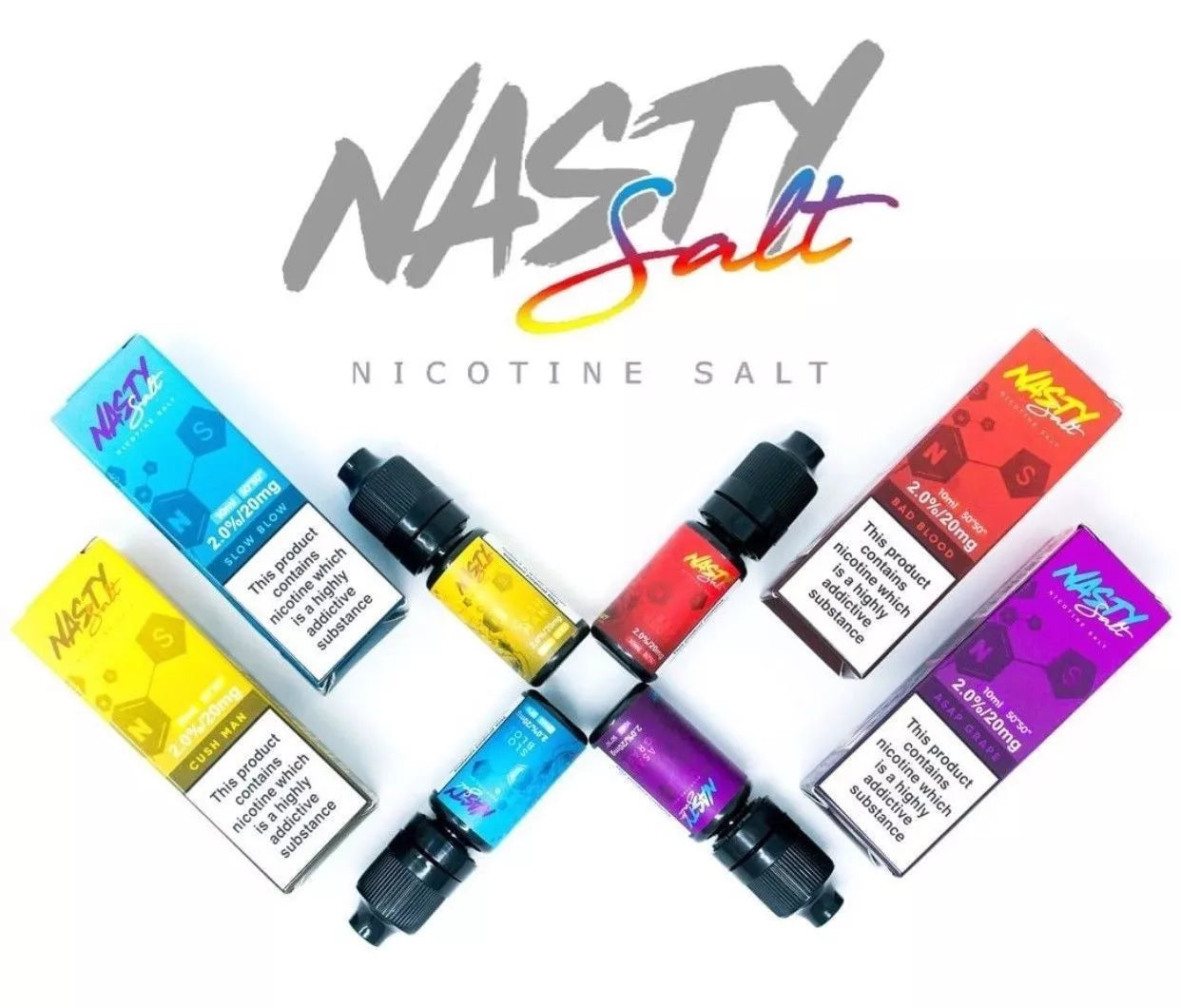 Nasty Nicotine Salts Nasty Nic Salt 10MG 20MG 10ml 50VG 50PG E Liquid NEW RANGE! PACK OF 10