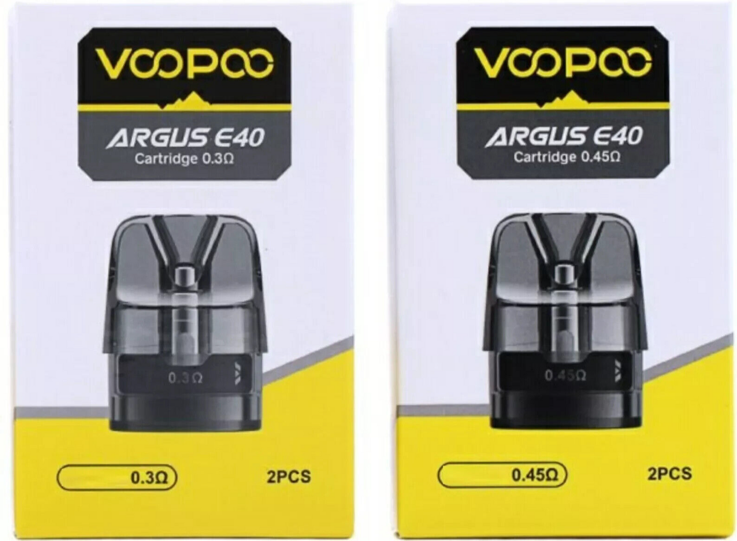 Voopoo Argus E40 pods 0.3ohm 0.45ohm 0.6ohm 2ML Pods Pack of 2 Pods