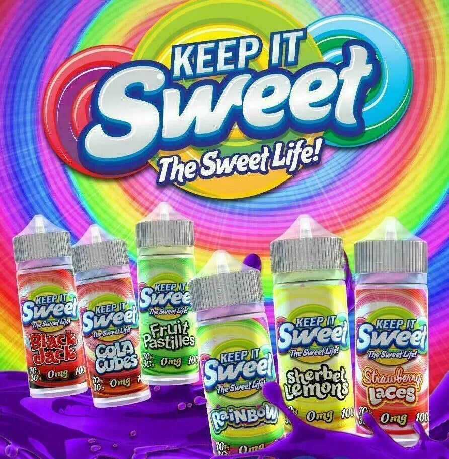 Keep it Sweet E Liquid Premium Vape Juice 100-70VG/30PG 0mg