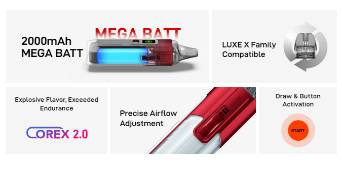 Vaporesso Luxe X2 Pod Kit 2000mAh
