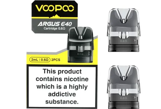 Voopoo Argus E40 pods 0.3ohm 0.45ohm 0.6ohm 2ML Pods Pack of 2 Pods