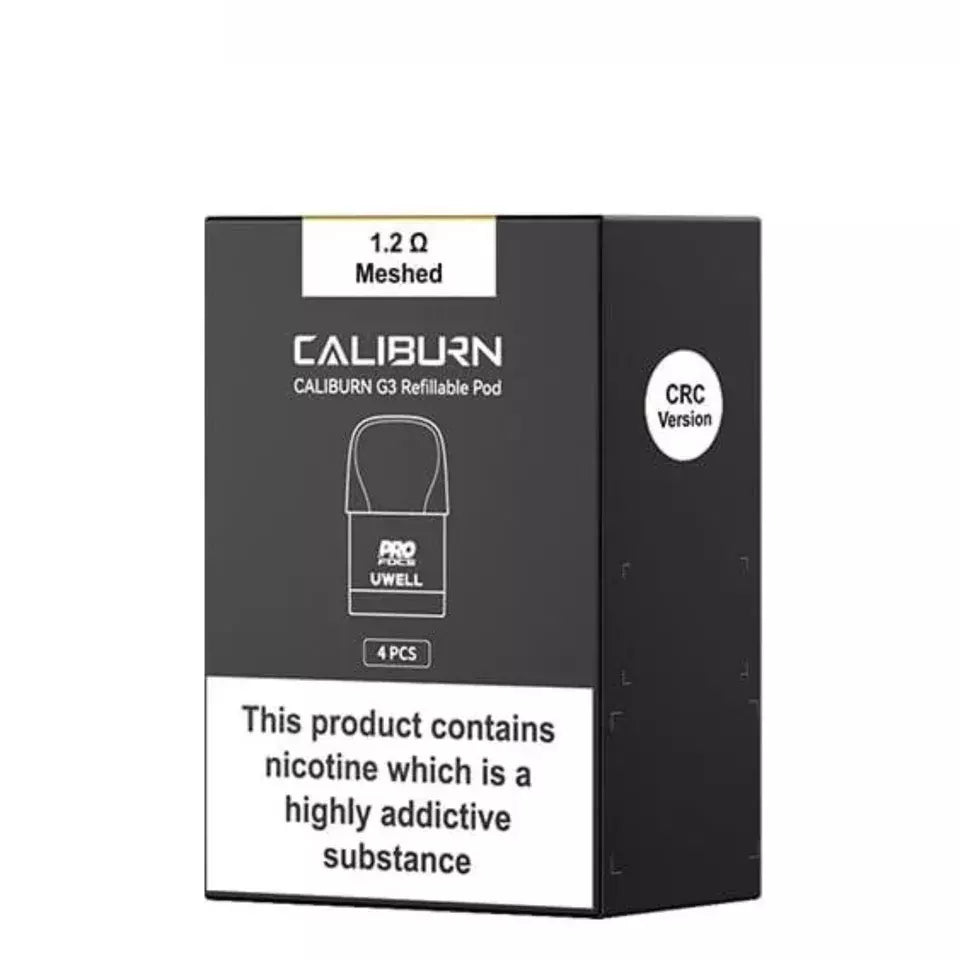 UWELL Caliburn G3 Pods 0.6Ω/0.9Ω/1.2Ω 2ML Replacement Pods - Pack Of 4 Pods