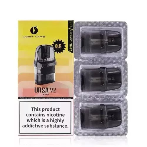Lost Vape Ursa V2 Replacement Pod Cartridges 0.6Ω/0.8Ω(Pack of 3)