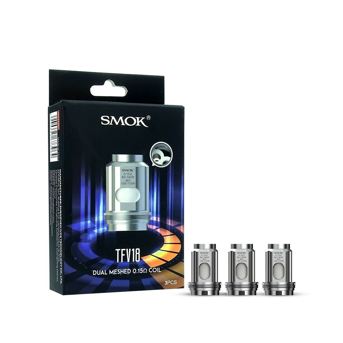 Smok TFV18 Dual Replacement Meshed Coils 0.15 OHM (pack of 3)