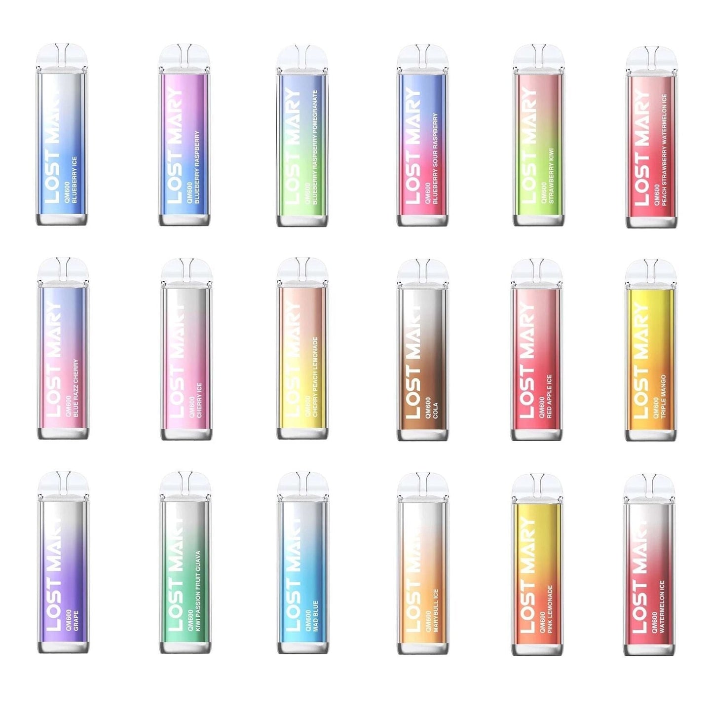 Lost Mary QM600 20mg 2ml Disposable Vape (pack of 10)