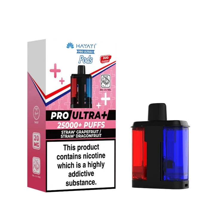 Hayati Pro Ultra Plus Prefilled Rechargeable Kit 25K | 20mg (Pack of 5)