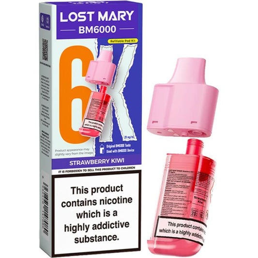Strawberry kiwi Lost Mary BM6k Refill Pods