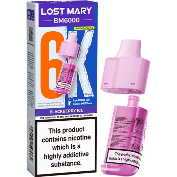 Blackberry ice Lost Mary BM6k Refill Pods