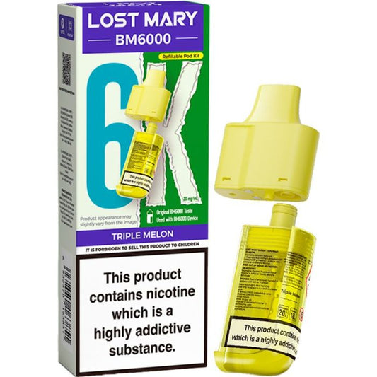 Triple Melon Lost Mary BM6k Refill Pods
