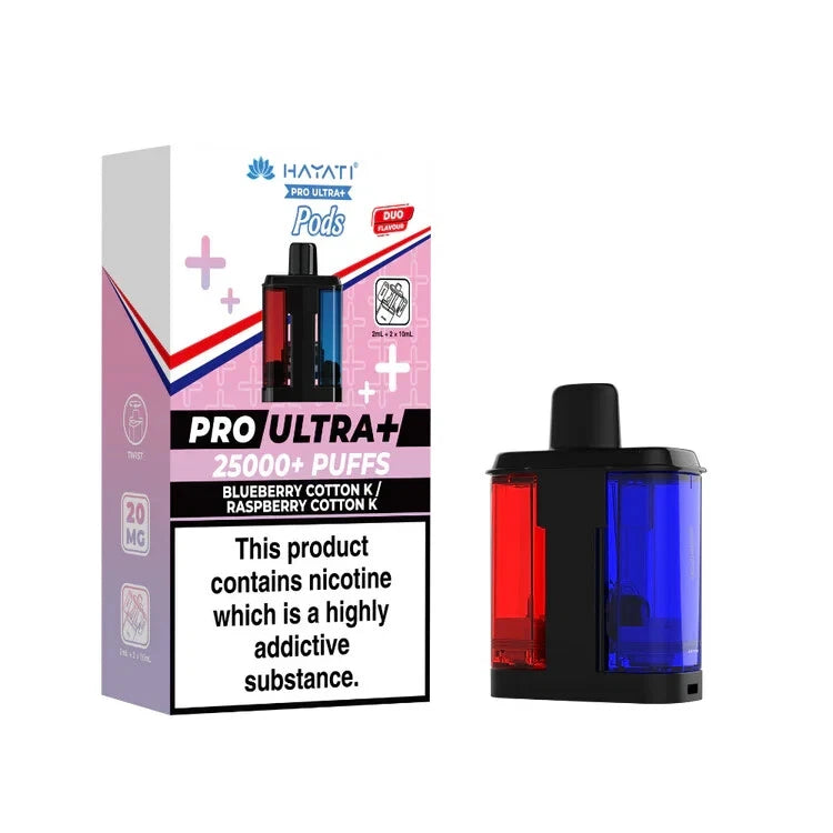Hayati Pro Ultra Plus Prefilled Rechargeable Kit 25K | 20mg (Pack of 5)