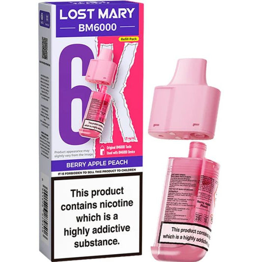 Berry Apple Peach Lost Mary BM6k Refill Pods