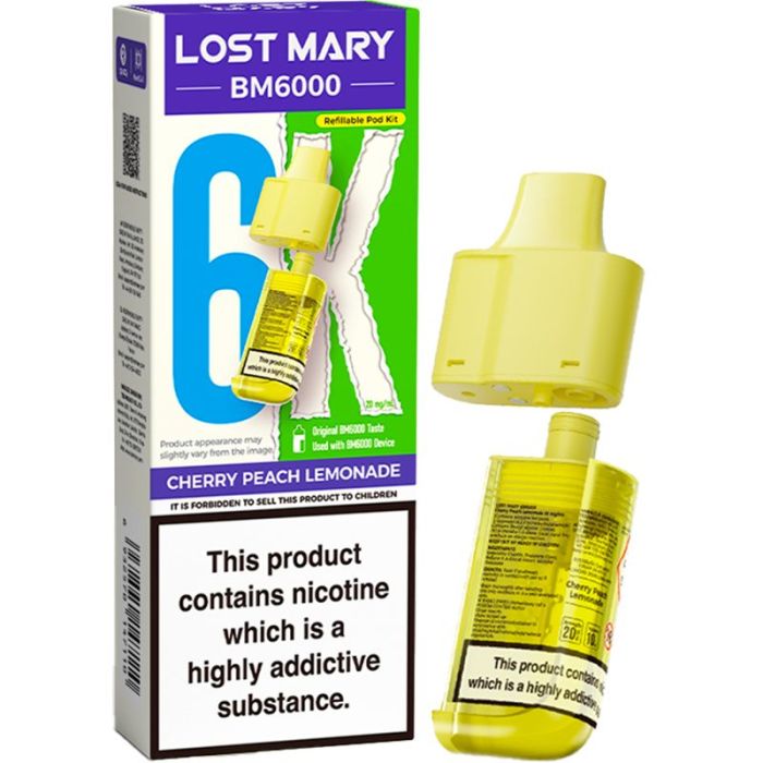 Cherry Peach Lemonade Lost Mary BM6k Refill Pods