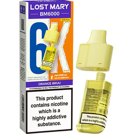 Orange Bruu Lost Mary BM6k Refill Pods