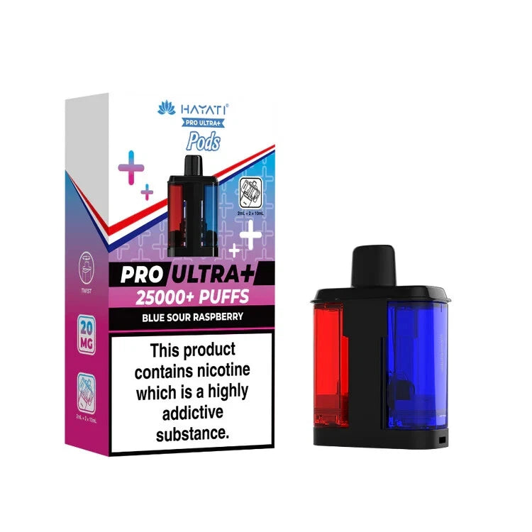 Hayati Pro Ultra Plus Prefilled Rechargeable Kit 25K | 20mg (Pack of 5)