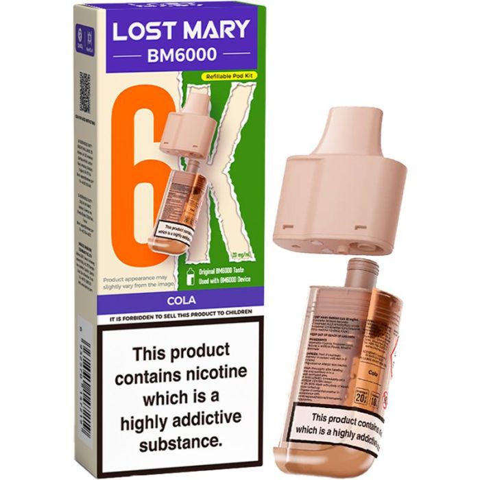 Cola Lost Mary BM6k Refill Pods