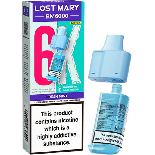 Fresh Mint Lost Mary BM6k Refill Pods