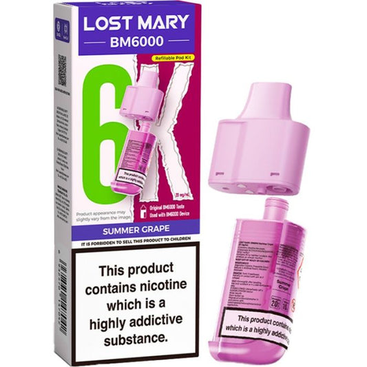 Summer Grape Lost Mary BM6k Refill Pods