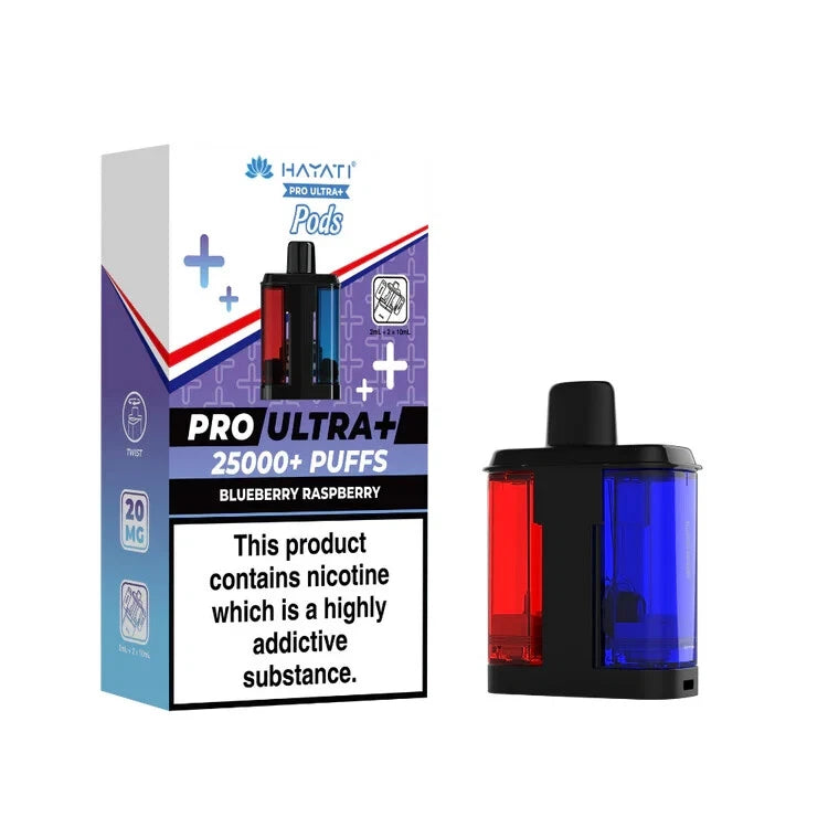 Hayati Pro Ultra Plus Prefilled Rechargeable Kit 25K | 20mg (Pack of 5)