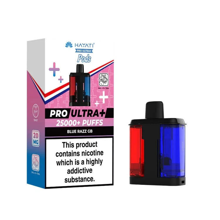Hayati Pro Ultra Plus Prefilled Rechargeable Kit 25K | 20mg (Pack of 5)