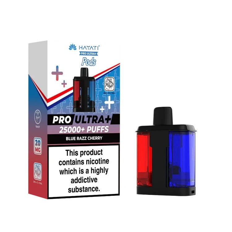 Hayati Pro Ultra Plus Prefilled Rechargeable Kit 25K | 20mg (Pack of 5)