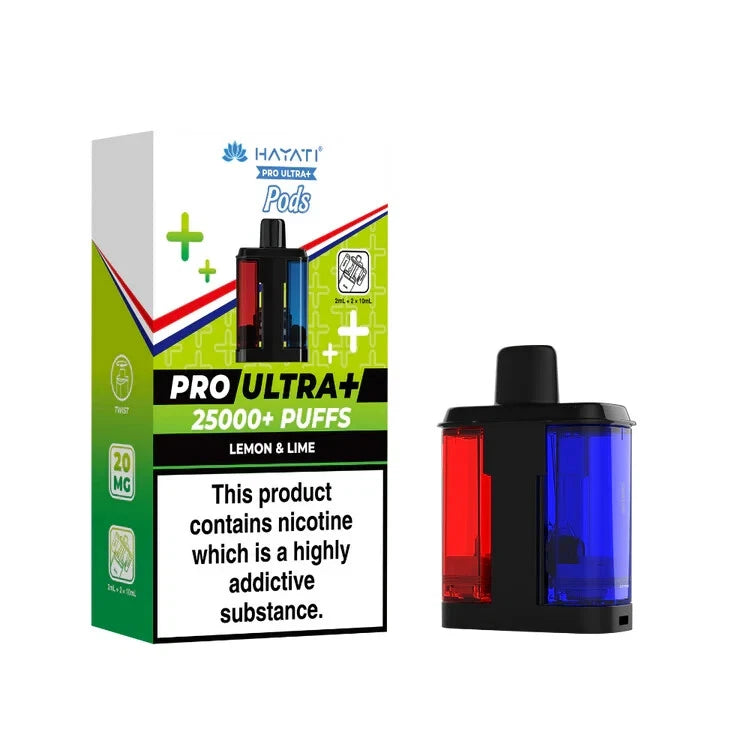 Hayati Pro Ultra Plus Prefilled Rechargeable Kit 25K | 20mg (Pack of 5)