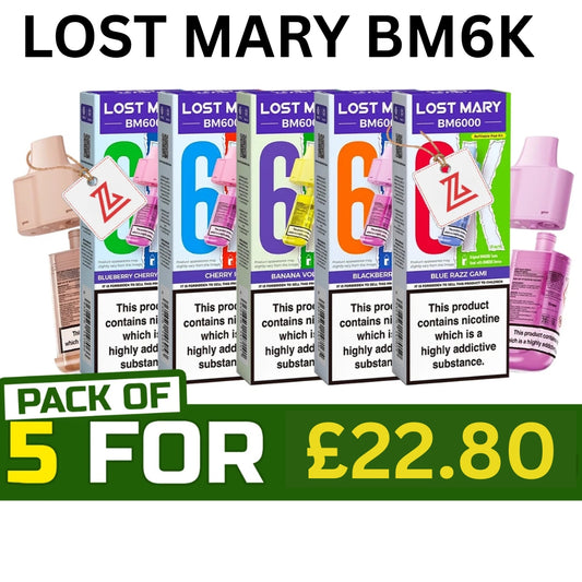 Lost Mary BM6000 Refill Pods - 20mg Pack of 5
