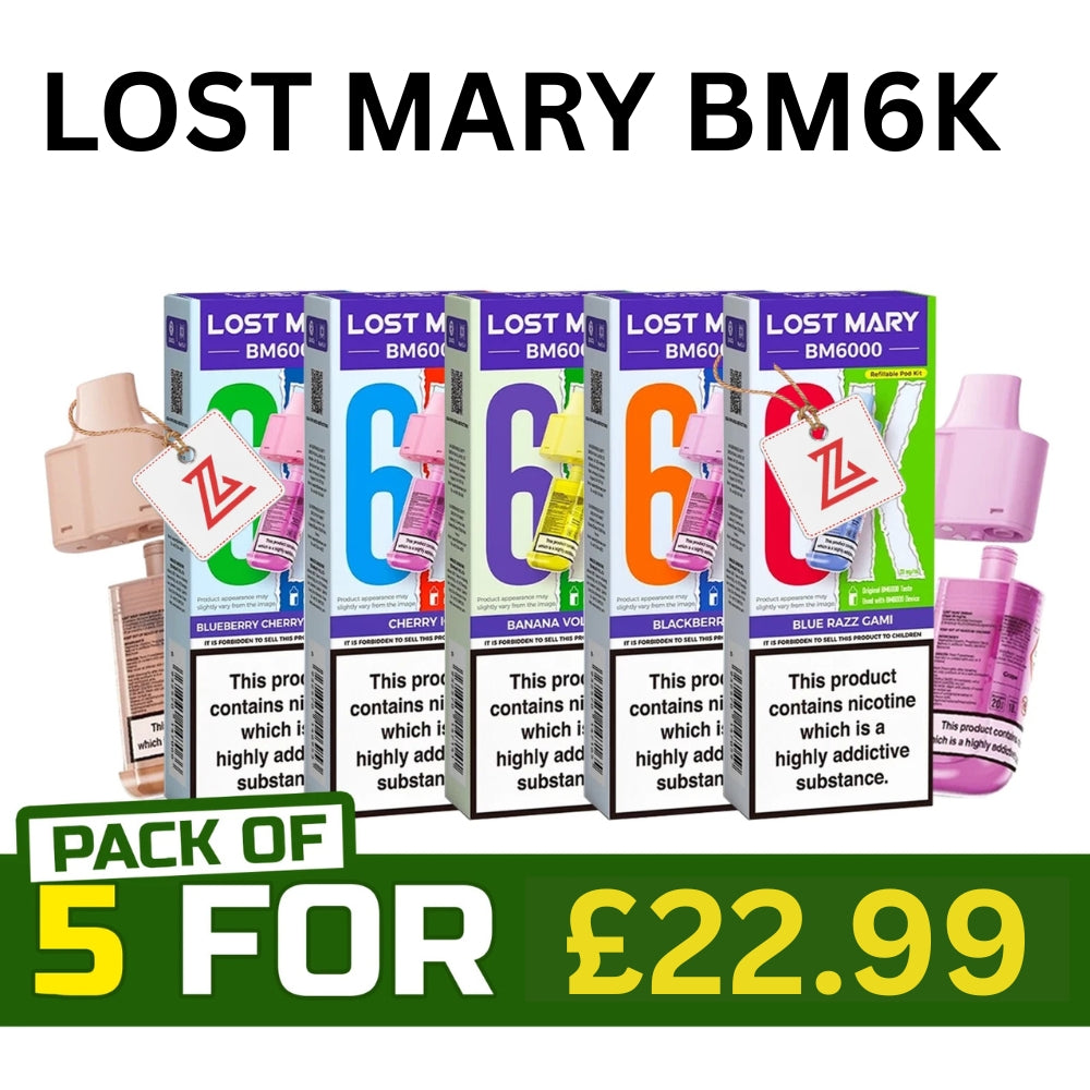 Lost Mary BM6000 Refill Pods - 20mg Pack of 5