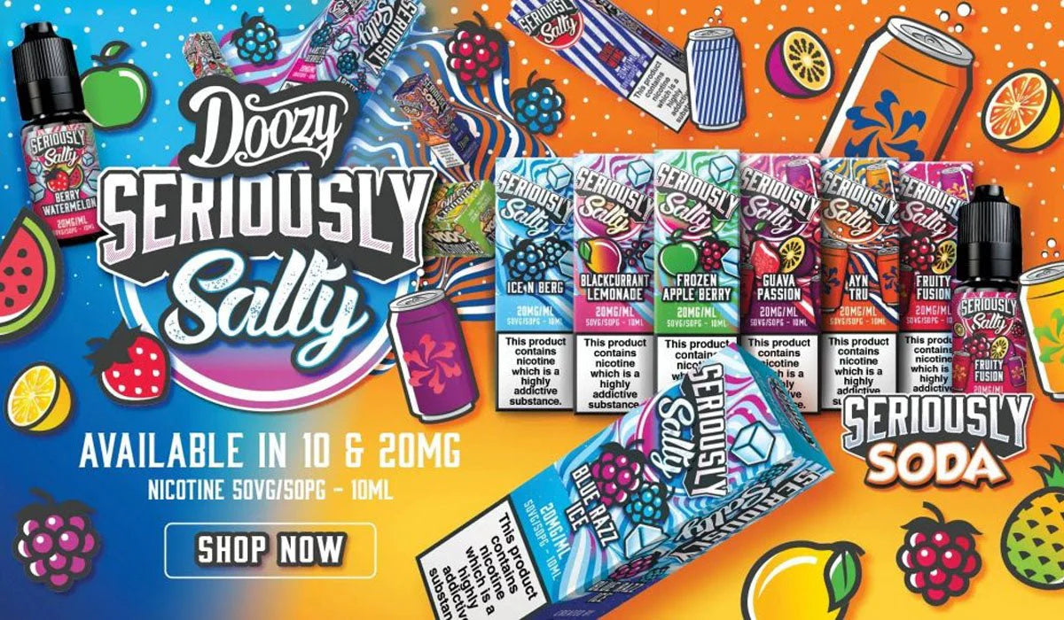 Doozy Seriously Salty Range Nic Salt Vape E Liquid 50/50 10 & 20mg 10 Smoke Shop Doozy Seriously Salty Range Nic Salt Vape E Liquid 50/50 10 & 20mg 10 Smoke Shop
