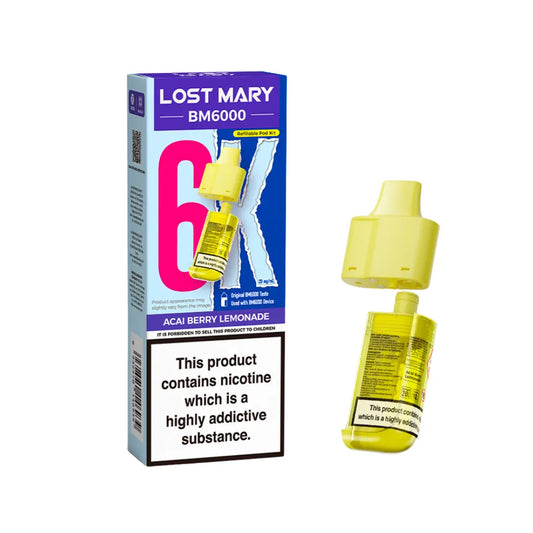 Acai Berry Lemonade Lost Mary BM6k Refill Pods