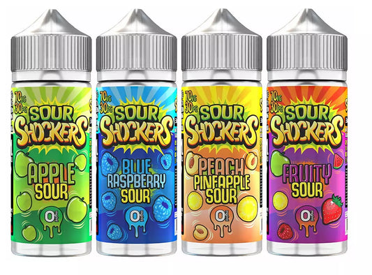 E LIQUID Sour Shockers E LIQUID Vape Juice 0mg 100/70VG 30PG All Flavors