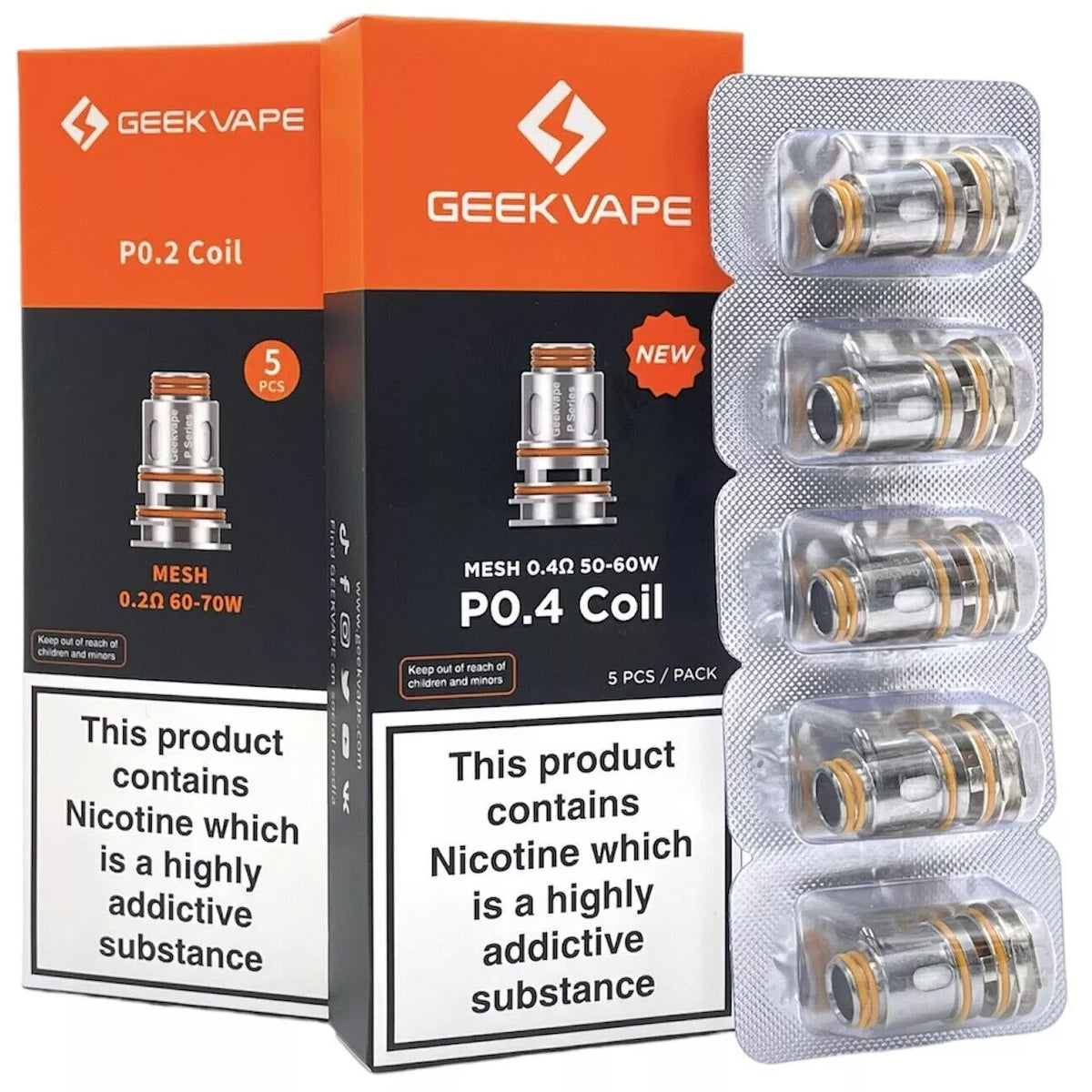 Geekvape P Series 0.2 0.4 Ohm Aegis Boost Pro Pod Vape Atomizer Mesh Coil (5PC)