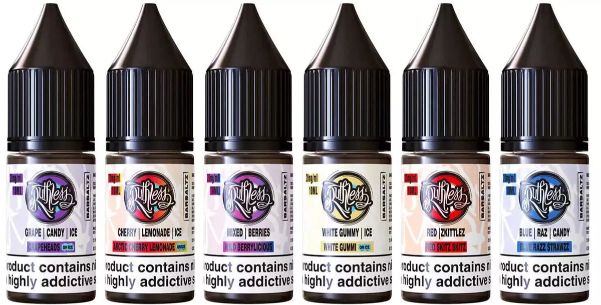 Ruthless 10ml Nic Salt E-liquid Bar Juice Salt 10mg | 20mg | (PACK OF10)