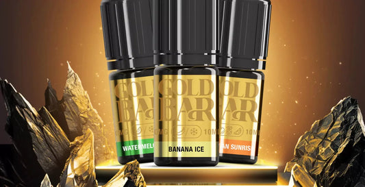 Gold Bar e liquid 10/20 mg Nic Salts ecig Vape Juice VG50/50PG (PACK OF 10)