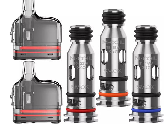 SMOK M REPLACEMENT COILS 0.4/0.6/0.8ohm/Tech247 Empty Spare Pods