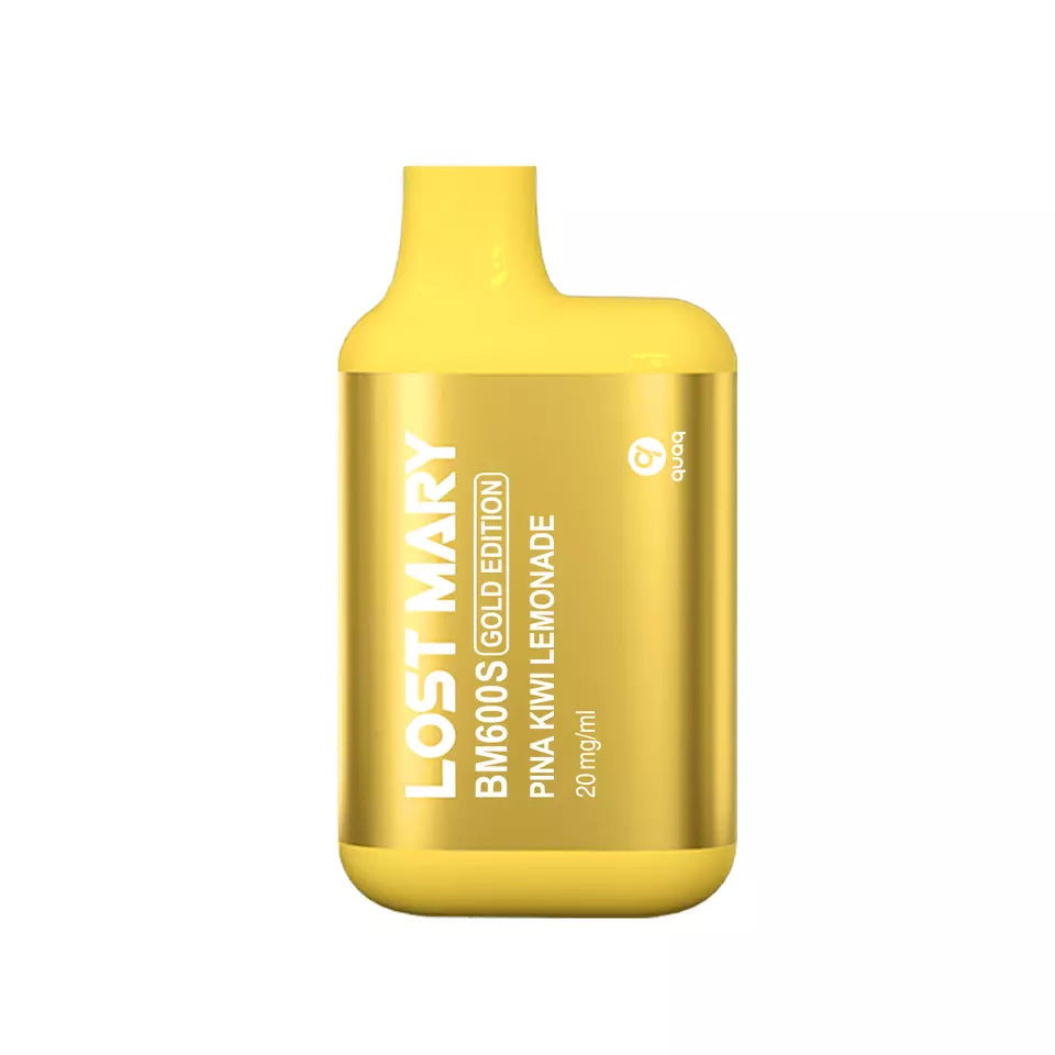 Lost Mary BM600S GOLD Disposable Vape Elf Bar 600Puff 20mg Nic Salt ecig Pen Kit (PACK OF 10)