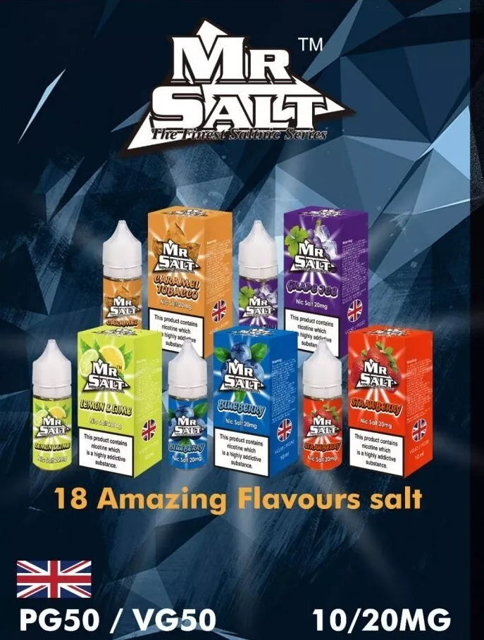 Mr Salt Nic Salt 10ml 10mg/20mg – Pack of 10 | New Flavours |
