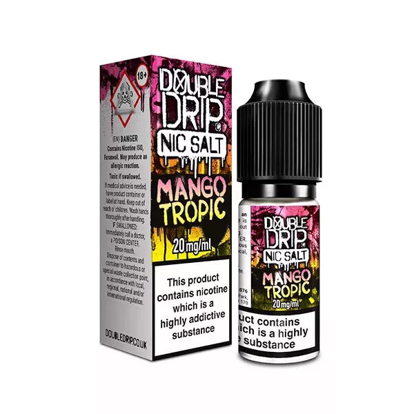 Double Drip Nic Salt 10 x 10ml 10mg/ml 20mg/ml Vape Juice 50/50