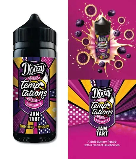 Doozy Temptations 100 E Liquid Vape Juice 0mg