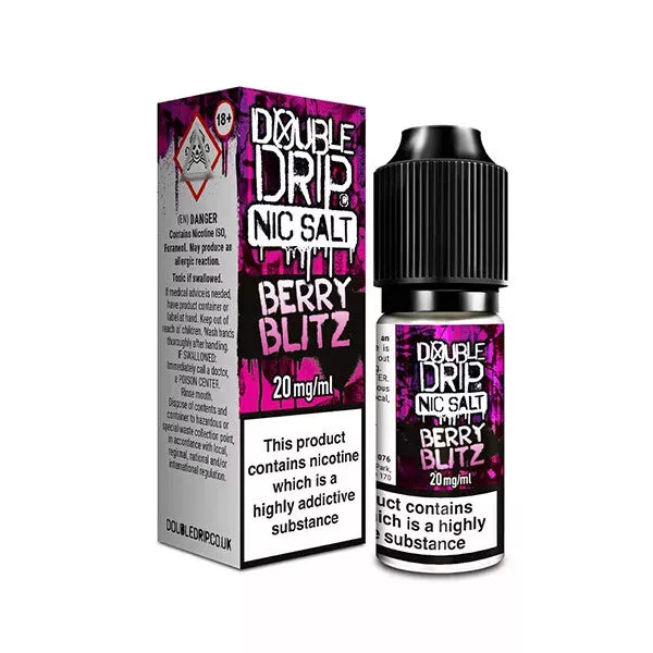 Double Drip Nic Salt 10 x 10ml 10mg/ml 20mg/ml Vape Juice 50/50